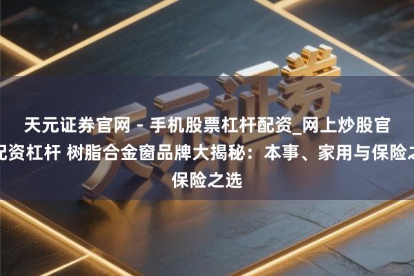 天元证券官网 - 手机股票杠杆配资_网上炒股官网配资杠杆 树脂合金窗品牌大揭秘：本事、家用与保险之选